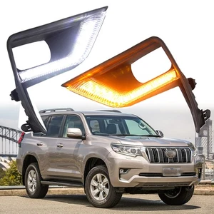LED DRL Daytime Running Light W/ Turn for Toyota Land Cruiser Prado 2018-2021 - Bild 1 von 8