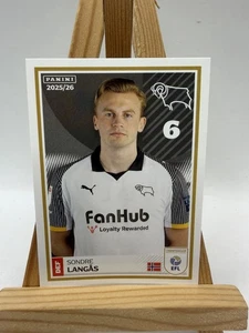 PANINI EFL 2025 - 26  STICKER Sondre Langas Derby County #112 - Picture 1 of 4