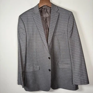 Chaqueta/ablazer deportivo Lauren Ralph Lauren marrón a cuadros mezcla de poliéster 46L - Imagen 1 de 13