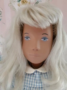 Vintage 1970s Sasha Platinum Blonde Gingham England 107 No Tag No Box - Picture 1 of 13