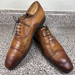 Magnanni Segovia 24316 brüniert braun Kappe Zehe Oxford Größe 10M hergestellt in Spanien gebraucht, in einwandfreiem Zustand - Bild 1 von 24