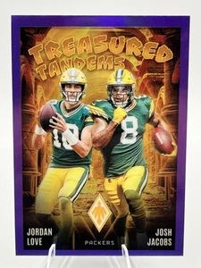 2024 Phoenix Treasured Tandems Purple Jordan Love & Josh Jacobs - Picture 1 of 2