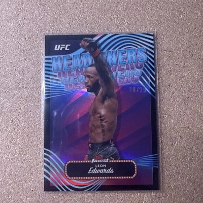 2024 Topps Finest Ufc Leon Edwards Headliners Black /25  - Image 1 of 2