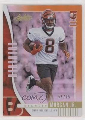 2019 Panini Absolute Orange Spectrum /75 Stanley Morgan Jr #198 Rookie RC - Image 1 of 2