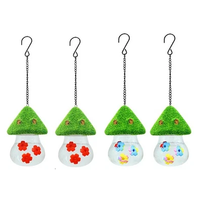 Vogelfutterstation, Garten-Vogelfutterstation zum Aufhängen im Freien, 3 Bl8343 - Bild 1 von 4