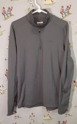 🌄 Marmot Quarter 拉链套衫灰色打底男式中号中重 — 第 1/4 张图片