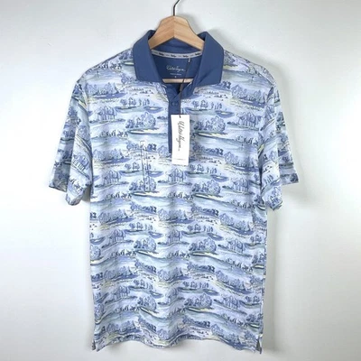 Polo de golf Walter Hagen que absorbe la humedad 4 vías elástico transpirable talla S Foto 1 de 4