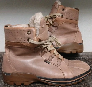 Botas de nieve forradas de piel sintética de cuero marrón 12 PAJAR para hombre - Imagen 1 de 9