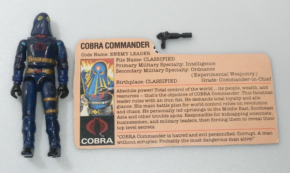 1984 Cobra Commander v2 Figure Vintage G.I. GI Joe 3.75 ARAH Lot *Complete READ - Image 1 of 4