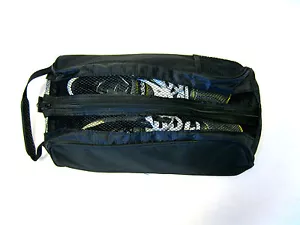 BLACK SHOE BAG "NEW" FOR GOLF,FOOTBALL,BOWLS,ATHLETICS/RUGBY/CRICKET ETC - Picture 1 of 2