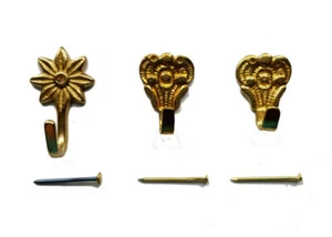 Connex/Gecco Raffhaken vermessingt Zierhaken Wandhaken verschiedene Varianten - Bild 1 von 7