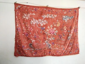 Fantastic vintage Chinese silk embroidery panel needlework embroidered - Picture 1 of 20