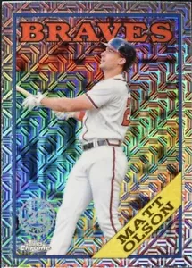 Confezione argento 2023 Topps Series 1 1988 cromato T88C-98 opaco Olson Braves - Foto 1 di 1