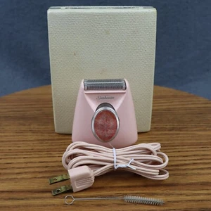 Vintage Lady Sunbeam Elektrorasierer LS-6 pink integriertes leichtes & hartes Reiseetui - Bild 1 von 23