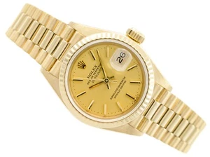 DAMENUHR ROLEX DAY-DATE "PRESIDENT" 18K GELBGOLD DIAMENTEN 36MM AUTO REF. 1803 - Bild 1 von 9