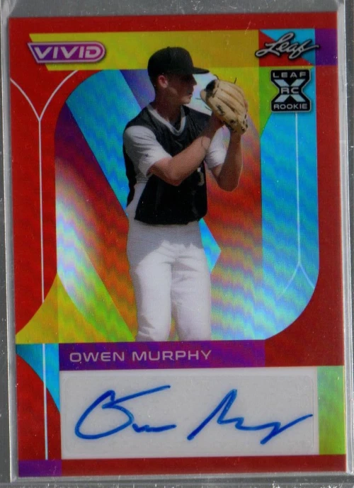 2022 Leaf Vivid Red #BAOM1 Owen Murphy Auto /35  - Image 1 of 1