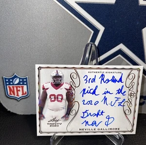 NEVILLE GALLIMORE 2020 LEAF TRINITY ROOKIE INSCRIBED AUTOGRAPH AUTO RC ๐ - Picture 1 of 4
