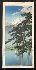 Authentic Kawase Hasui Lake Kawaguchi 1930 Postprint Woodblock Print New