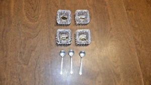 4 Vintage Cambridge Salzkeller 3 Westmorland Sterling Löffel - Bild 1 von 6