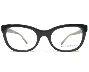Burberry Eyeglasses Frames B2213 3001 Gray Nova Check Black Cat Eye 51-20-140 - Picture 1 of 10