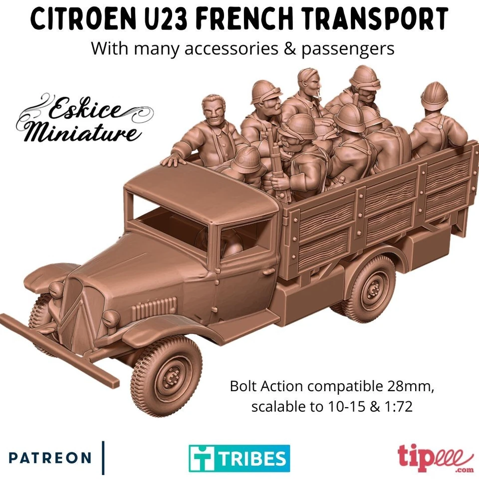 WW2 Citroen U23 French Transport - Wargames - Bolt Action - historical