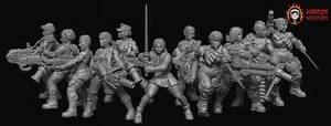 Hardcore Miniaturen weiblich Catachan Dschungel Kämpfer Squad Force Command Sergeant - Bild 1 von 164