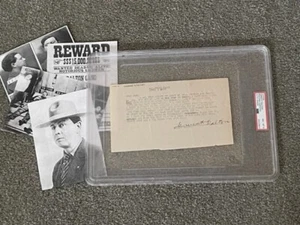 CARTA ESCRITA EMMETT DALTON FIRMADA, OUTLAW DALTON GANG, AUTOR, PSA/ADN - Imagen 1 de 2