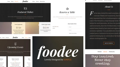 Website Template fully HTML5 code (Foodee) - Image 1 of 4