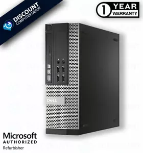 Dell Home Desktop Computer Core i3-4130 8GB RAM 256GB SSD Windows 10 PC DVD WIFI - Picture 1 of 6