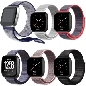 For Fitbit Versa/Lite Edition/Special Edition Bands Nylon Sport Loop Wrist Strap - Picture 1 of 54