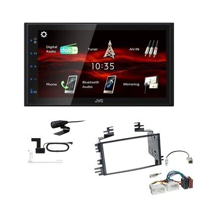 JVC KW-M180DBT 2DIN DAB+ Autoradio für KIA Sportage 2005-2009 schwarz - Bild 1 von 4