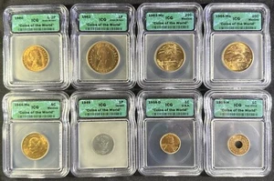 ICG Coins of the World Sample Slab 8 Coin Set US & World Rare Only 20 Sets Made - Picture 1 of 17