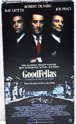 GOODFELLAS   Robert DeNiro, Joe Pesci   1990  VHS  Warner Bros.  12039 Foto 1 de 4