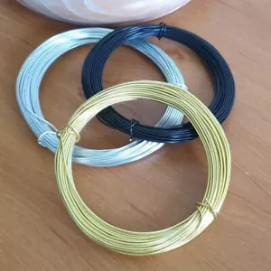 Aluminium Craft Wire Jewellery Floristry Silver Gold & Black 50cm to 10m Lengths - Picture 1 of 5