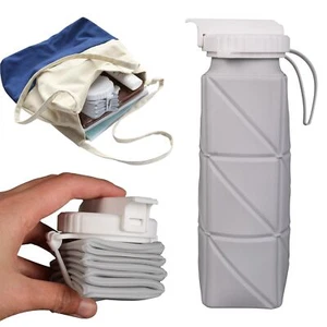 600ml Collapsible Travel Water Bottle - Lightweight and Folding Food-Grade BP... - Picture 1 of 8