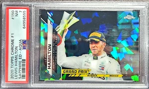 2020 Topps Chrome #150 Sapphire F1  Lewis Hamilton #/99 Aqua Refractor RC PSA 7 - Picture 1 of 8