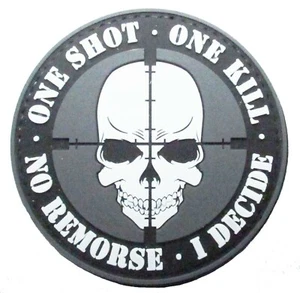 3D Tactical Moral Patch Airsoft Paintball PVC Soft Paintball Sniper Patch - Picture 1 of 2