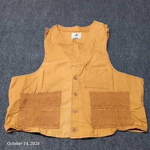 Vintage Black Sheep Hunting Vest Adult Large Brown Canvas Japan Shell Holders - Picture 1 of 7