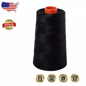 Machine Washable 6,452 Yard Black Cotton Thread - Perfect for Quilting & More - Picture 1 of 2