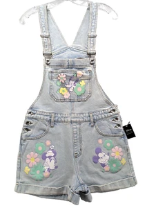 Her Universe Disney Mickey Mouse And Friends Pastel Denim Shortalls Plus Size 1 - Picture 1 of 4
