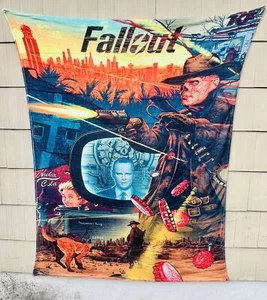 RARE Fallout New Vegas/Fallout 4/ EXTRA LARGE/Plush Blanket/Almost 80in x 60in - Picture 1 of 1