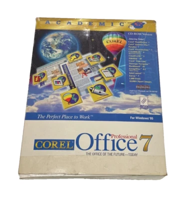 Corel Office Professional 7 Box Book And 3 CD Vintage Computing Windows 95 - Image 1 of 4