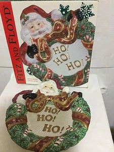 Fitz and Floyd 2002 Weihnachten Canape Santa Plätzchenteller mit Box - Bild 1 von 12