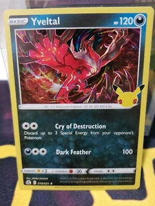 Yveltal 019/025 Ultra Rare Holo 25th Anniversary Pokemon TCG Celebrations PWE - Picture 1 of 2