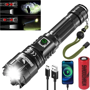 Shadowhawk Torcia LED Potente Professionale, Ricaricabile Torce Led Alta Potenza - Foto 1 di 12