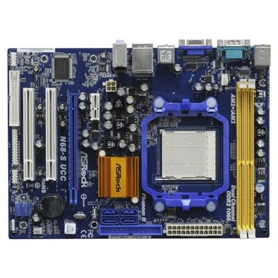 ASROCK N68-S UCC NVIDIA nForce630A DDR2 Socket AM2/AM2+/AM3 Micro ATX - Image 1 of 2