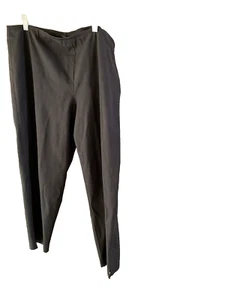 EILEEN FISHER PULL-ON STRETCHIGE ELASTISCHE TAILLE GERADES BEIN GRAUE HOSE. NIE GETRAGEN - Bild 1 von 4