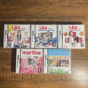 LOTTO 5 GIOCHI EDUCATIVI NINTENDO DS LINGUA FRANCESE 🇫🇷 OTTIME CONDIZIONI LEA - Picture 1 of 6