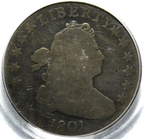 🪨🥶🌚❤️‍🔥😍PCGS G06 1801 DRAPED BUST DIME MINTAGE ONLY 34,600 Cover