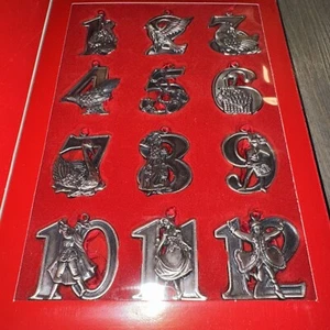 ZWÖLF (12) TAGE Weihnachtsschmuck 12er Set Lillian Vernon Vintage 2" hoch - Bild 1 von 11